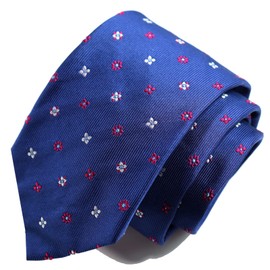 Michi Ki-016-B Italian Fabric, Japanese Sewing, Fabric in Itary Necktie, Brand KOSHINO Small Pattern Silk 100% Present, Gift, Unisex, Unisex, Blue, blue