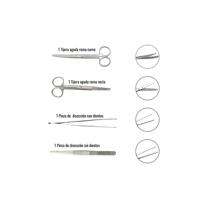 Kit Estuche De Disección/sutura Estudiantes