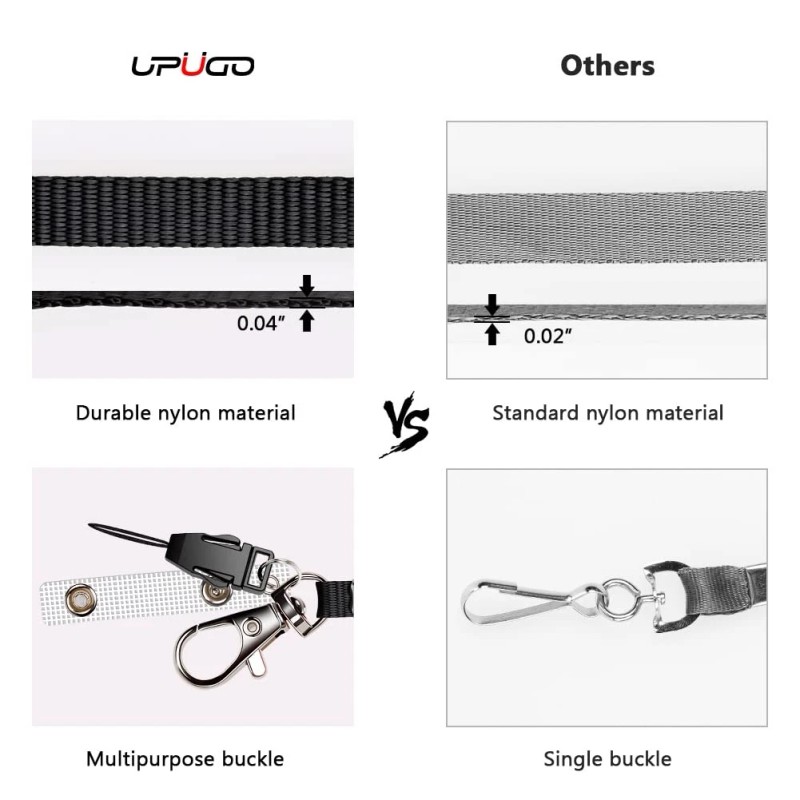 Upugo 3 Pack Neck Lanyard with ID Badge Holder, Office