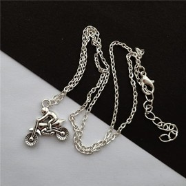 Cute 3D Mini Dirt Bike Necklace for Man Woman Motorcross Sport Lover Motorcross Charm Jewelry