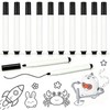 Desing Wish 10 Pezzi 9,2 cm Penne Nere Ricaricabili Compatibile