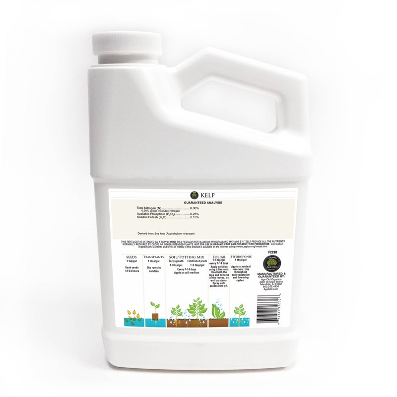 Age Old Kelp Liquid Fertilizer, 32-Ounce Bottle, (1K32C)