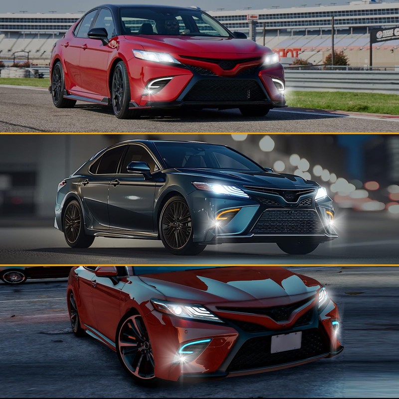 OKSIWA LED Fog Light with 3-Colors DRL for 2018-2020 Toyota