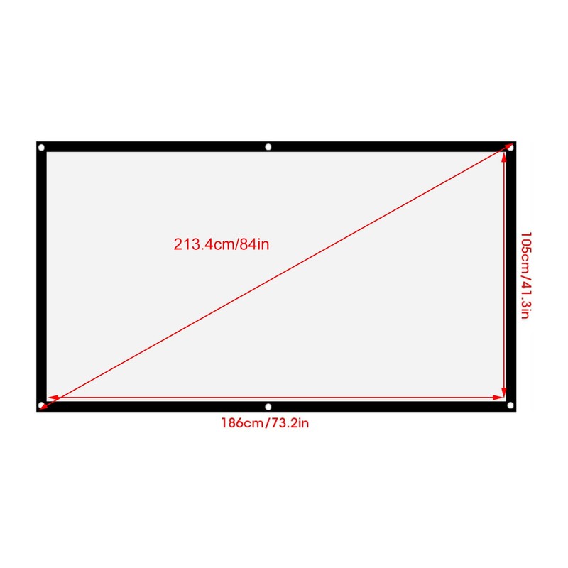 Ejoyous Canvas Projector Outdoor, 16:9 HD Portable Projector Screen Roller