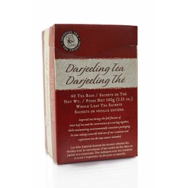 CJay Imperial Darjeeling Tea | Whole Leaf tea bags | 40 tea bags | Eco-conscious packaging | Non GMO, Gluten Free | High Grown in the Himalayas of India | Resealable Pouch
