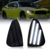 FetonAuto White Front Bumper LED Side Marker Lights Assembly for