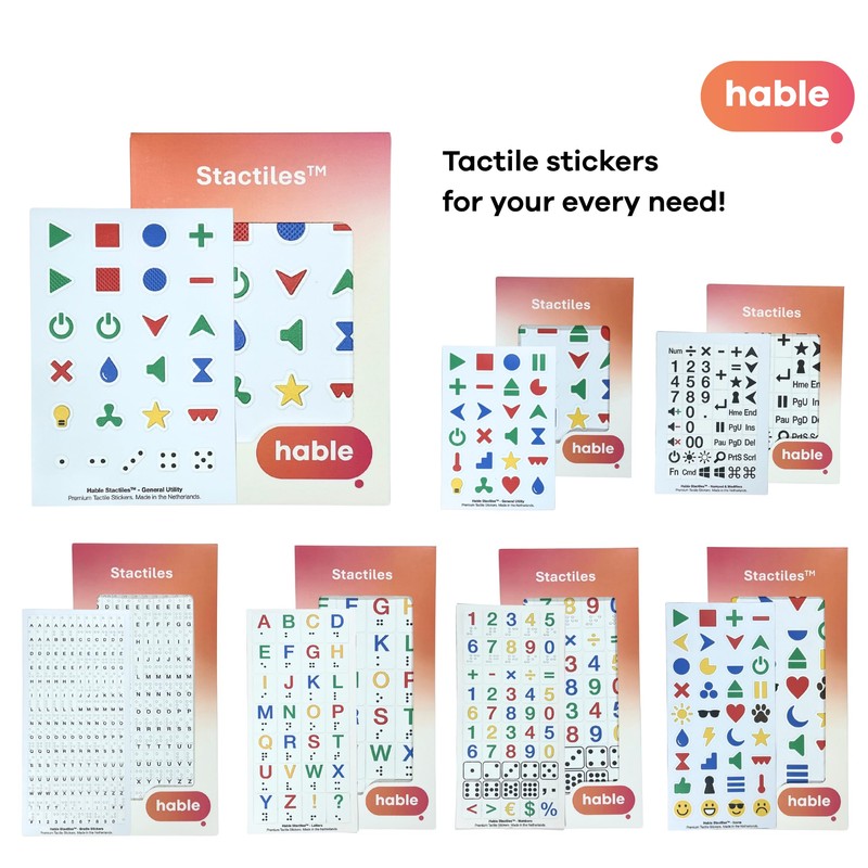 Stactiles 25 Premium Tactile Stickers for Blind & Visually Impaired