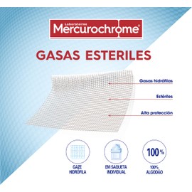 Mercurochrome - Garze Sterili - Primo Soccorso - Garze Sterili - Buste Singole - 60 Garze