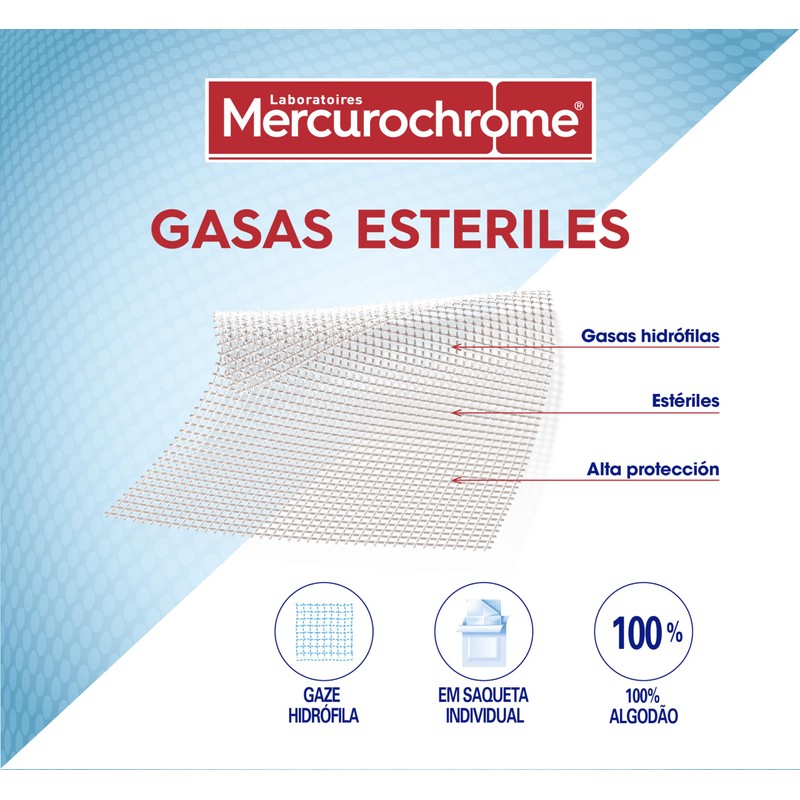 Mercurochrome - Garze Sterili - Primo Soccorso - Garze Sterili