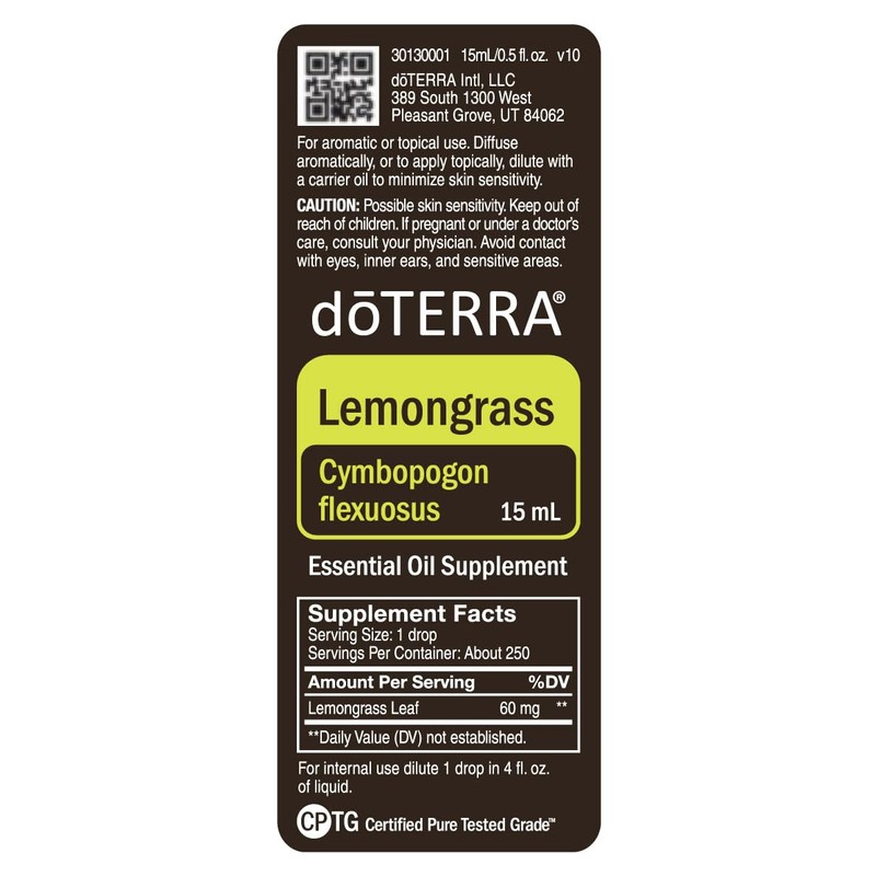 doTERRA - Lemongrass Essential Oil - 15 mL