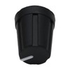 6mm D0 Hole Black Rubber Grip Control Knob For DJ