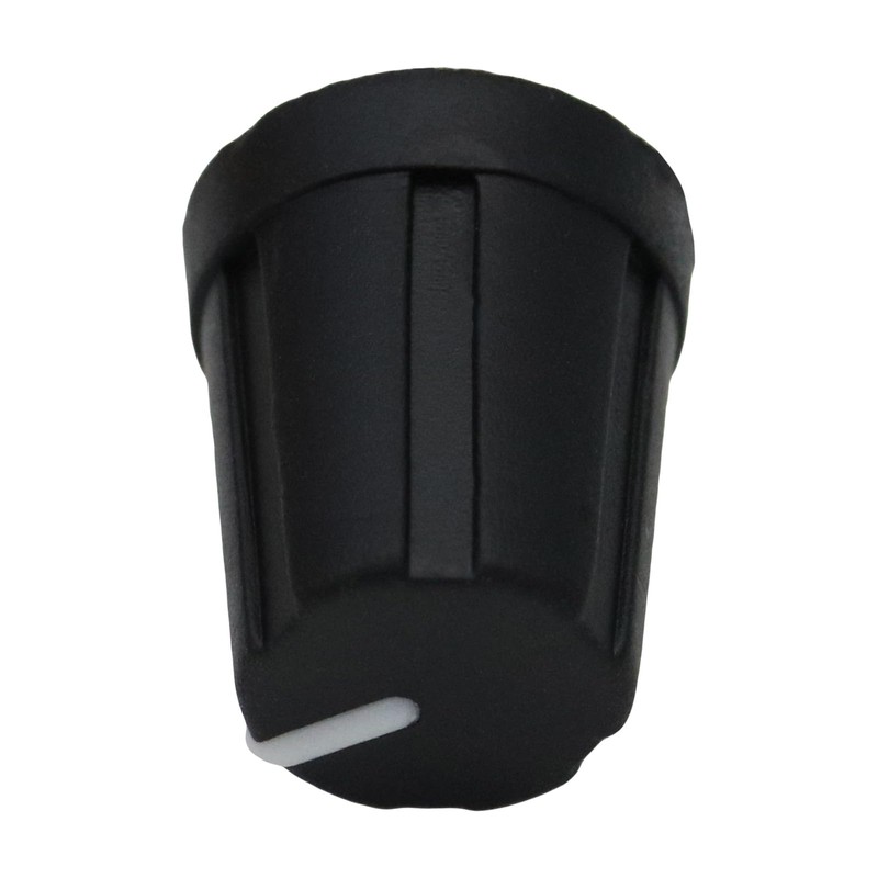 6mm D0 Hole Black Rubber Grip Control Knob For DJ