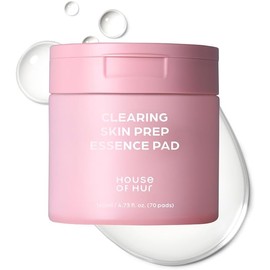 House of Hur Discos Exfoliantes Y Hidratantes Para Preparar La Piel Con Aha, Bha, Pha Y Extracto De Remolacha Roja. Cuidado De La Piel Coreano, 140 Ml/70 Unidades.