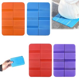 Folding Sit Mat, 4 PCS Portable Seat Pad, Hiking Seat Pad in Blue Red Orange Purple Colors, Hiking Essentials, Gifts for Walkers for Outdoor Hiking Picnics