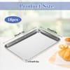 16 Pcs Baking Sheet Stainless Steel Cookie Sheet Small Metal