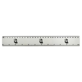 'Chicken Chef' 30cm (12 Inch) White Plastic Ruler (RL00087314)