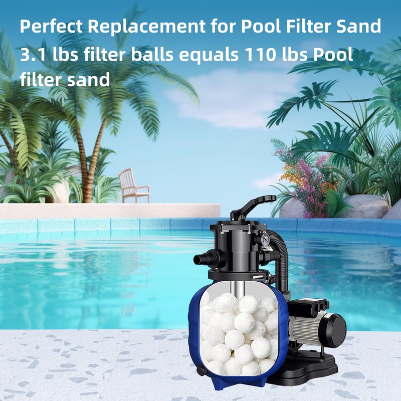 Gubuyi Filter Balls Pool, Filter Balls for Sand Filter Systems,