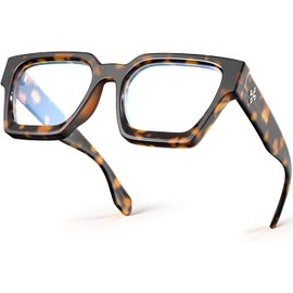 VISOONE - anteojos de bloqueo de luz azul rectangular, elegante, marco multicolor para mujeres y hombres, RIVER