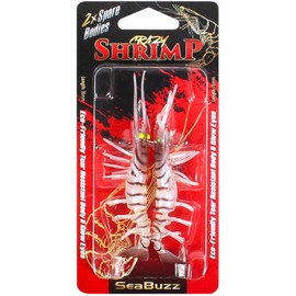 SEABUZZ Rubber Bait Crazy Shrimp 2 Pieces 7.6 cm - Predator Fish Bait Set - Sea Bass & Lefer Artificial Bait - Bass Trout and Zander Fishing Lures - Fishing Lures - TPE Fishing Lure - Swimbait - Sea