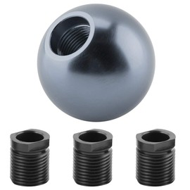 EBTOOLS Solid Metal Ball Gear Knob - Car Gear Shift Knob,Universal Manual Knob Round Ball Shape(Titanium)