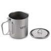 Lixada Lightweight Titanium 3 Pieces Set Titanium 750ml Pot 350ml