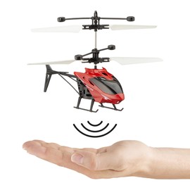 Cepewa Infrared Helicopter Flying Approx. 16 cm Hand-Controlled Self-Flying USB Helicopter