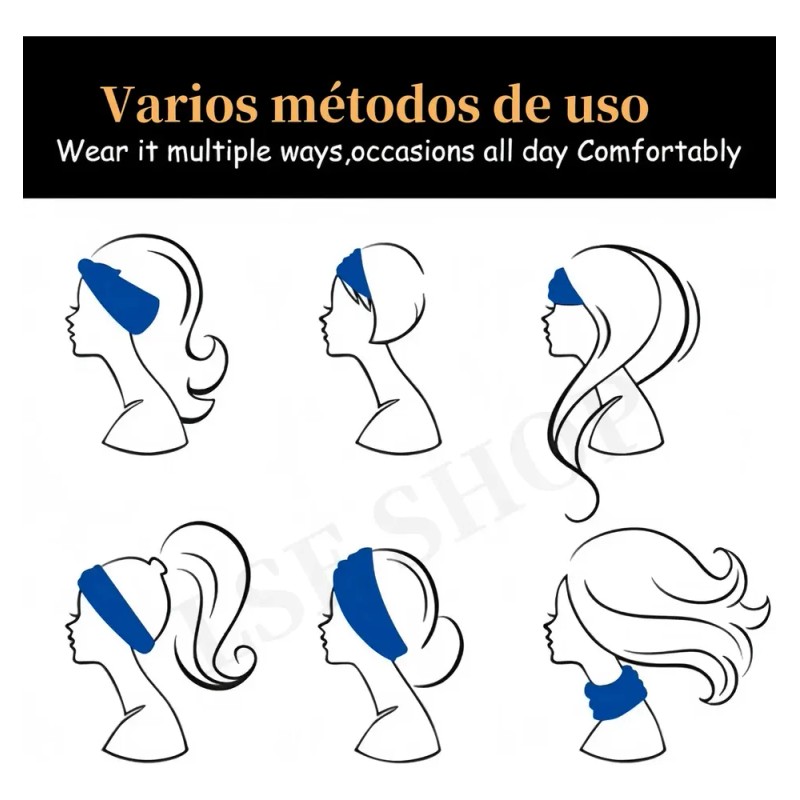 Valerina-valeriana-diadema-banda-de-cabello-ancha-12-piezas Multicolor