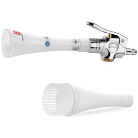 MYPIN Car Cleaning Gun, 6-9.2Bar Dry Blow Gun, High Pressure Compressed Air Blow Gun, Interior Car Cleaning with 2 Nozzles for Vehicle Car Carpet Dashboard Seat Upholstery White