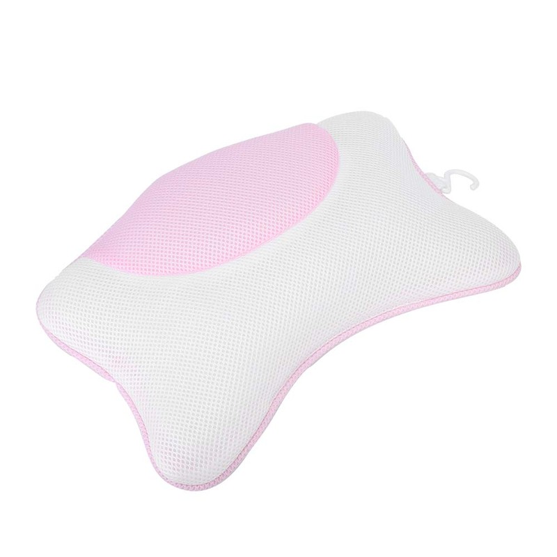 Soft Mesh Bath Pillow Fatigue Relief Relaxation Home Spa Bathtub