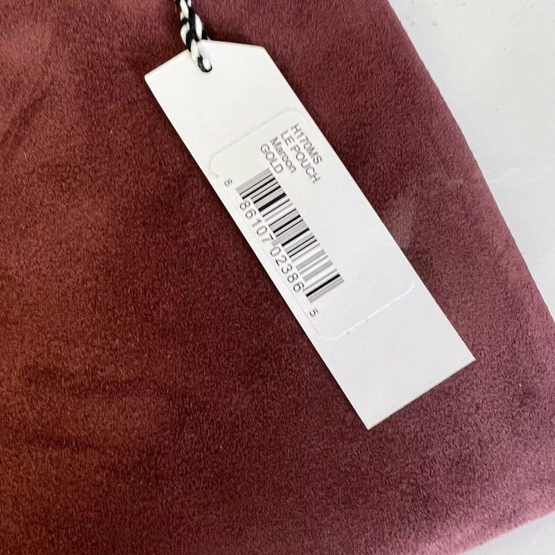 Thacker Le Pouch Leather Bag Gold Hammered Ring Handle Leather