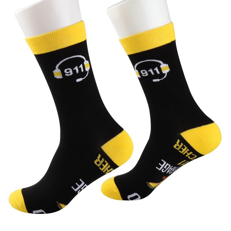 BDPWSS Unisex-Adult Nacho 911 Dispatcher Socks (2 Pack, Size 4-13,
