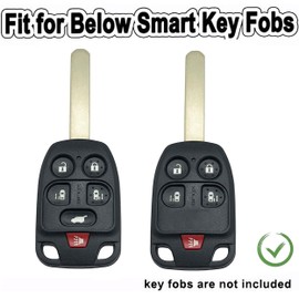 TAPAYICA for Honda Key Fob Cover Keyless Remote With Keychain Fit for Honda Odyssey 2011 2012 2013(N5F-A04TAA) Smart Key Fob Shell (White)