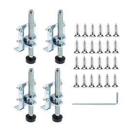 bowarepro Pack of 4 Furniture Leg Levelers for Shelves Cabinets Workbench, Stainless Steel Heavy Duty Furniture Leveling Feet for Furniture Table Cabinets Workbench Shelves, 75 mm Adjustable (10 cm,