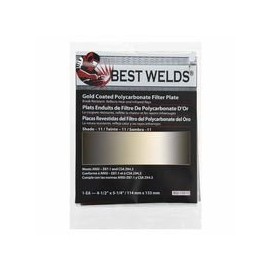 Gold Coated Filter Plate, Gold/11, 4.5 x 5.25, Polycarbonate (4 Pack)