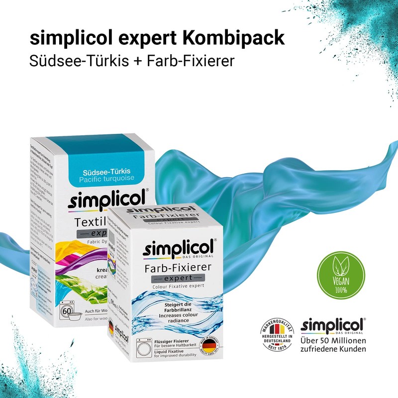 Simplicol Expert Textile Paint + Colour Fixer Combo Pack