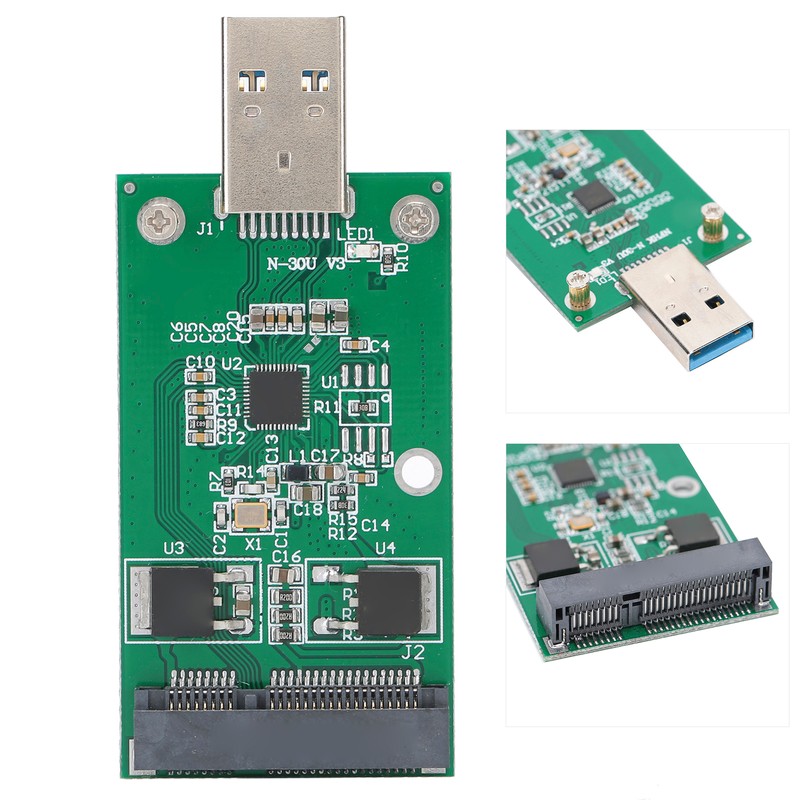 Riser Card PCBA Conveter Adapter MSATA SSD to USB 3.0