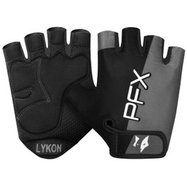 Gewichtheberhandschuhe, Halbfinger-Workout-Handschuhe, für Herren und Damen, rutschfest, gepolsterte Handfläche, Fitnessstudio, Radfahren, Fitness, Gewichtheben, Krafttraining (Grau, M)