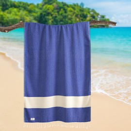 NATUR FUTURE Beach Towel Cotton Large XXL Bath Towel Shower Towel Bath Towel Hammam Towel Beach Towel Sports Towel Sarong Pareo Yoga Fouta Blanket Sauna Towel Spa (Blue, Diamond 100 x 180 cm)