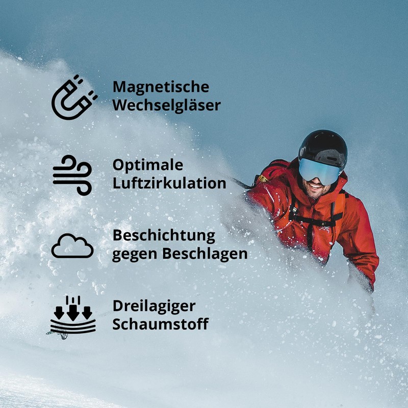 NAKED Optics The STORM Ski Goggles Men, Ski Goggles Women,