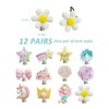 12 Pairs of Children's Clip-On Earrings, Cute Cartoon Ear Clips,