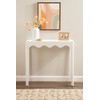 Kate and Laurel Maida Modern Rectangle Wooden Wavy Console Table,