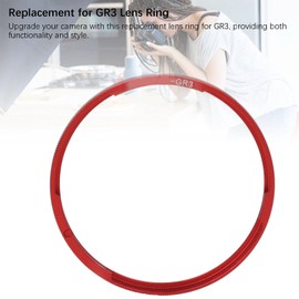 Lightweight Metal Lens Decoration Ring, Green Ring Cap for GR3 Camera Specifically Designed for GR3 Camera, Crafted from Aluminum Alloy (Red)