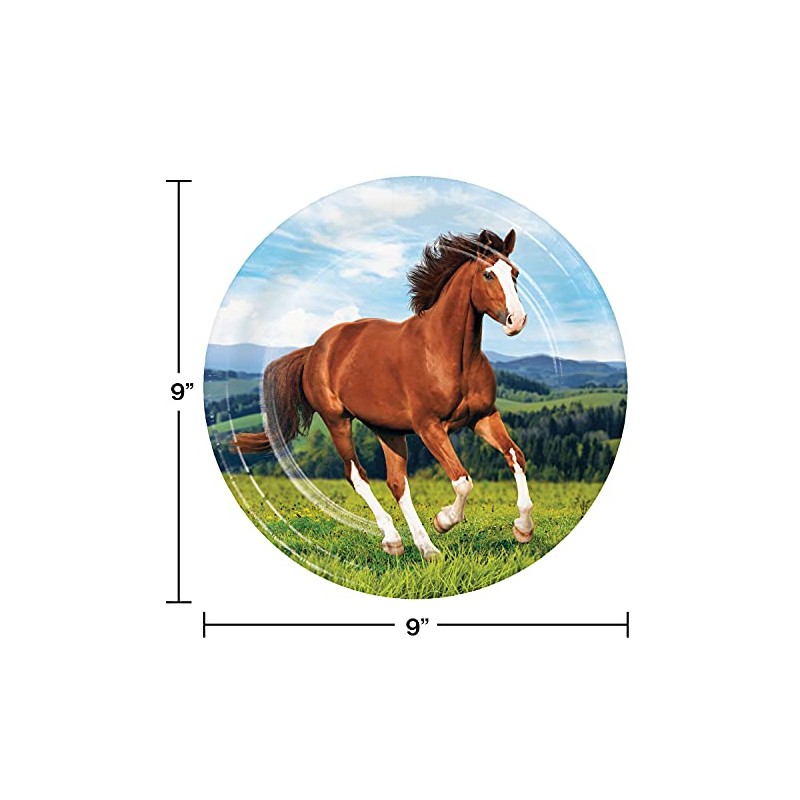 Trendware Wild Horse Paper Plates, 24 Count