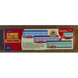 Lakeshore Classroom Set-3rd-5th Grade-Number Line Fractions Write & Wipe Boards 30-NEW
