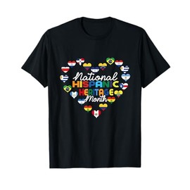 Latin American Flags Hispanic Heritage Month T-Shirt