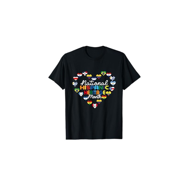 Latin American Flags Hispanic Heritage Month T-Shirt