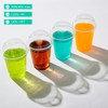 100 PACK 12 oz Clear Plastic Cups with Dome Lids,