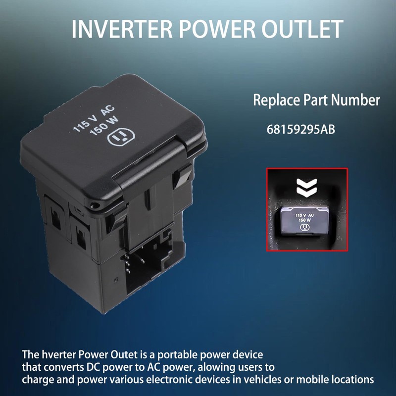 Power Outlet Inverter Compatible with Dodge Ram 1500 2500 3500