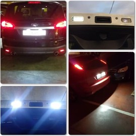 LED Number Plate Lighting | Number Plate Lighting LED Compatible with Ford Fiesta Focus Ecosport Kuga | Built-in CANBus Resistor No Error 6000K Ice White Light Replacement Lamp Plate