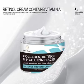 TTFM Collagen Retinol & Hyaluronic Acid Facial Moisturizer, Korean Skin Care Cream, Deep Moisture & Nourishment Cream, 1.7 FL OZ / 50 ML